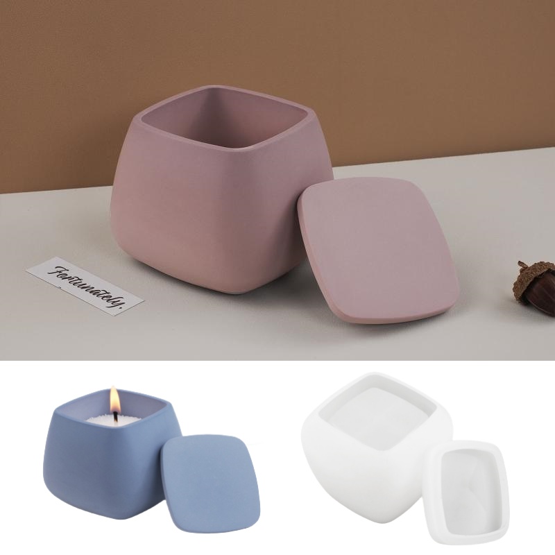 Candle Making Diy - 1set Vierkante Opbergdoos UV Hars Siliconen