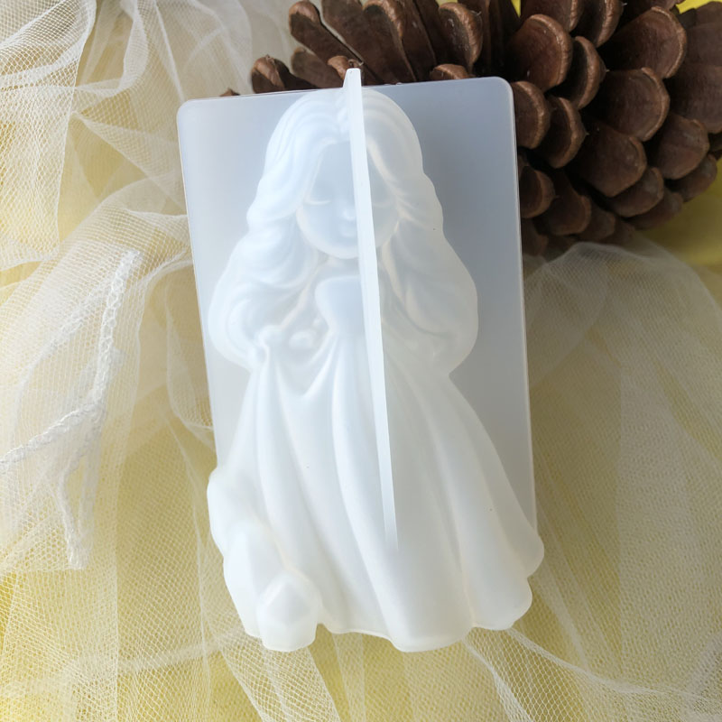 Candle Making Diy - 3D Schattige Prinses Siliconen Kaars Schimmel