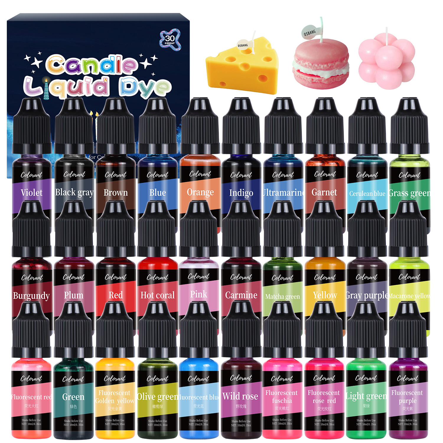 Candle Dye Chip - 30 kleuren kaars kleurstoffen pigment aromatherapie