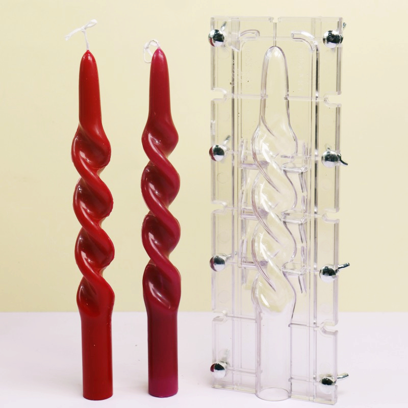 Candle Making Easy - Gedraaide Streep Kolom Acryl Kaars Schimmel