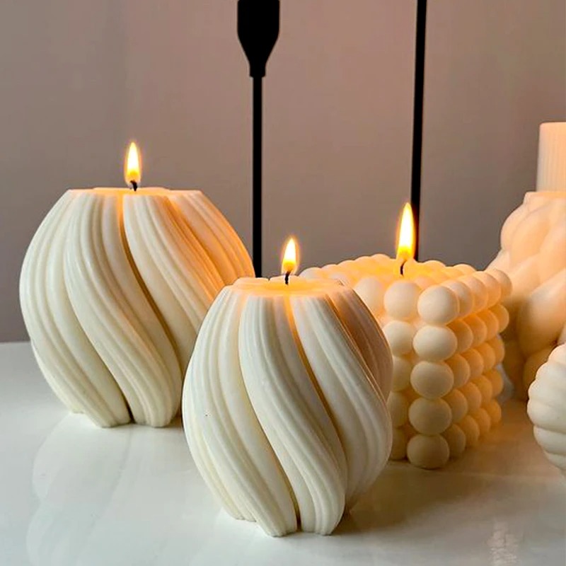 Candle Making Books For Beginners - 3D roterende pijler kaars siliconen mal