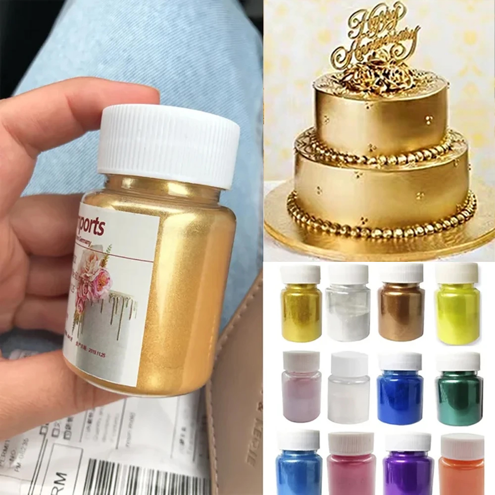 Candle Dye Chip - 15g/Fles Goud Zilver Glitter Poeder Zeep