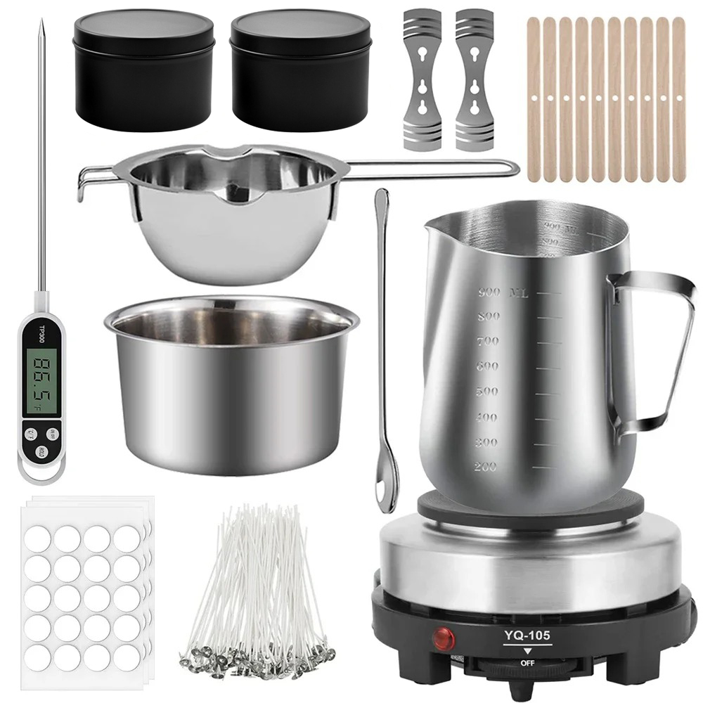 Candle Making Diy - Glintmos DIY kaarsenmaakset met kookplaat, kaarsenmaakbenodigdheden