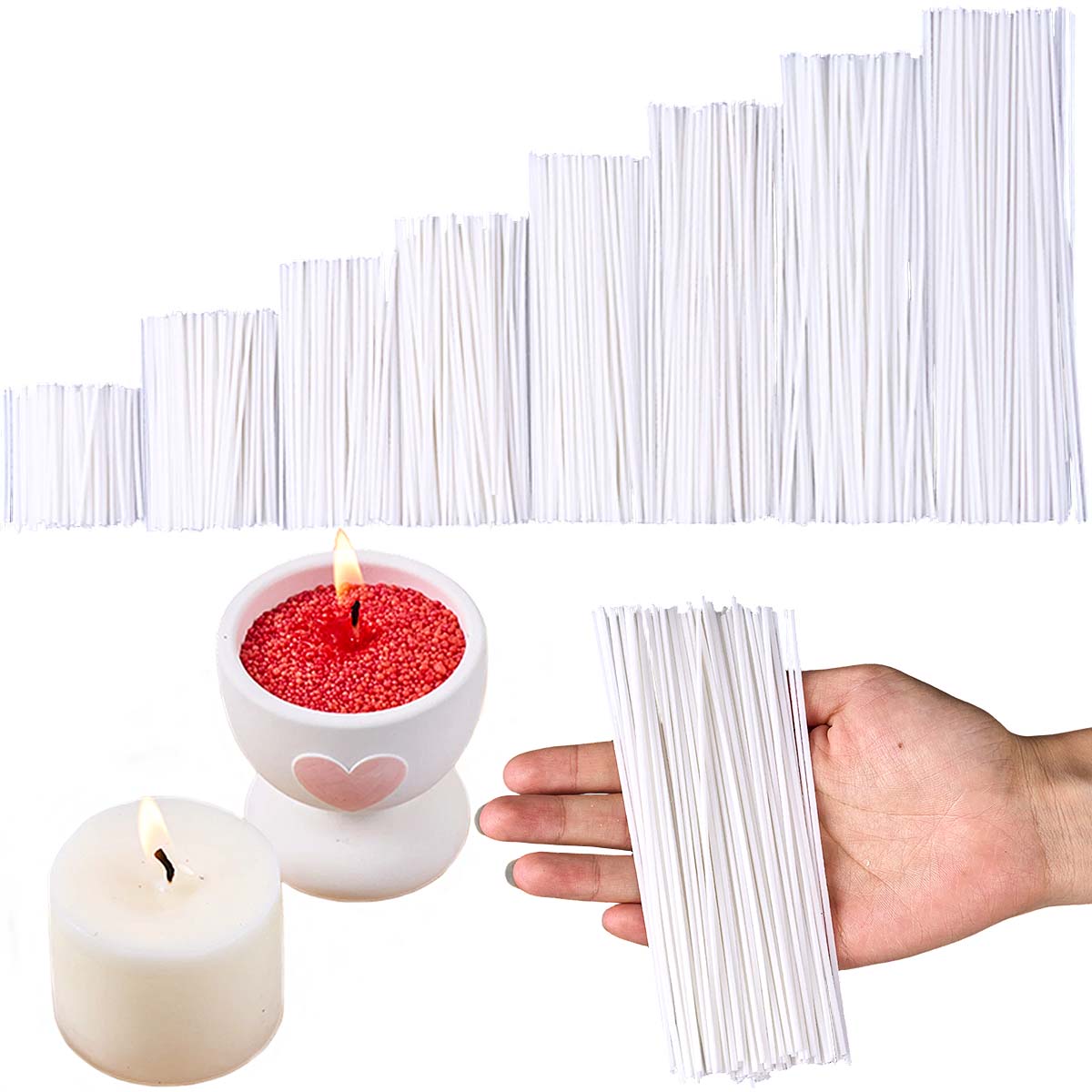 Candle Making Kit Wholesale - 50 stks/set Gewaxte Katoenen Kaarsenlonten Set