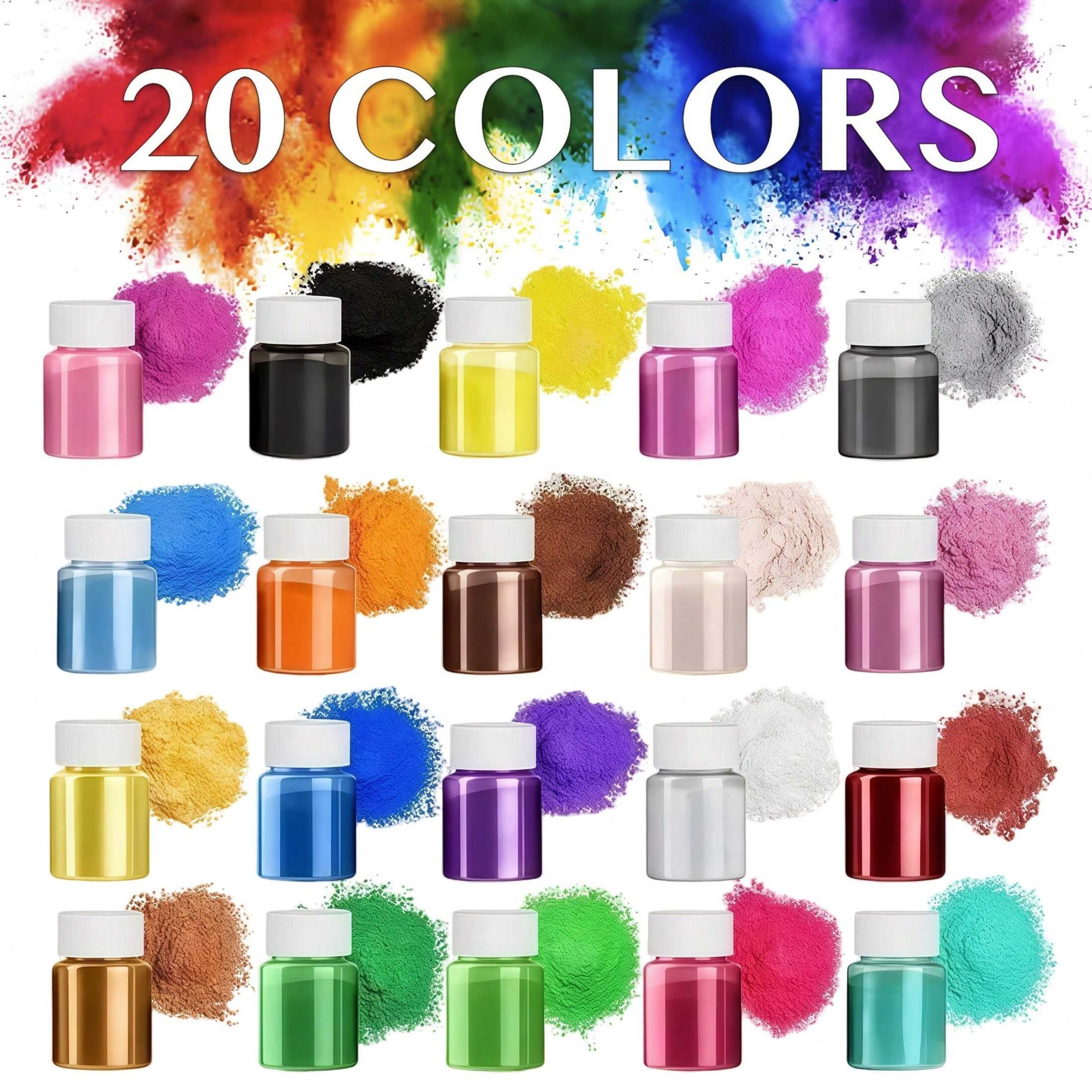 Candle Dye Chip - 20 Kleuren, 20ml Verpakking, Epoxyhars, Magnesiumpoeder,