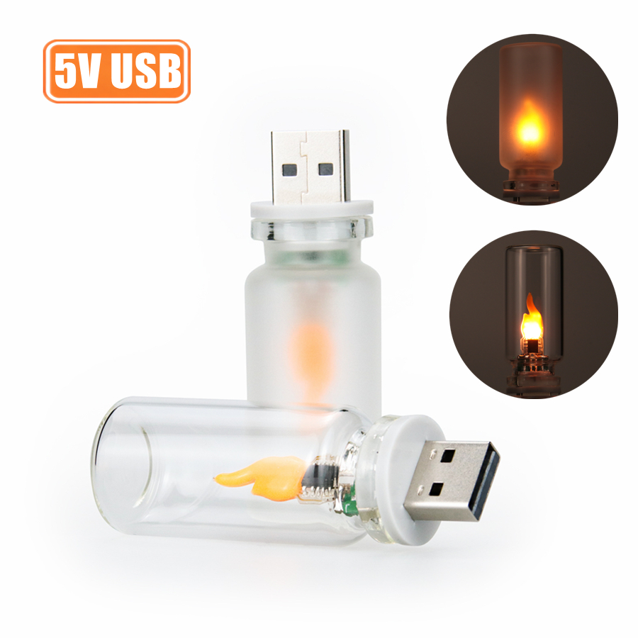 Candle Making Glass - USB-vlam flikkerende LED mat helder glazen