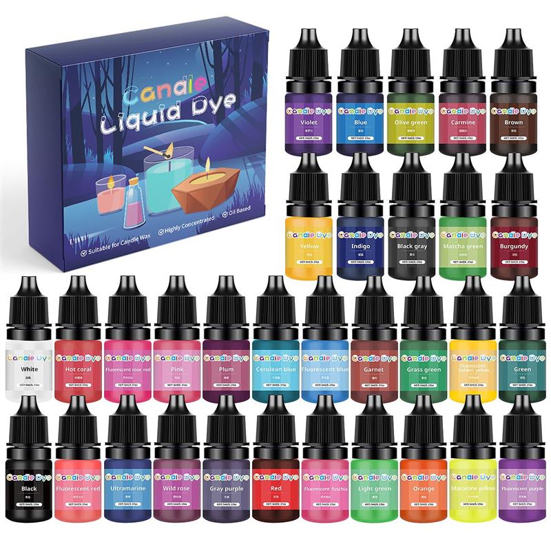 Candle Dye Chip - 36 Kleuren Kaarskleurstoffen Pigment Aromatherapie Vloeibare