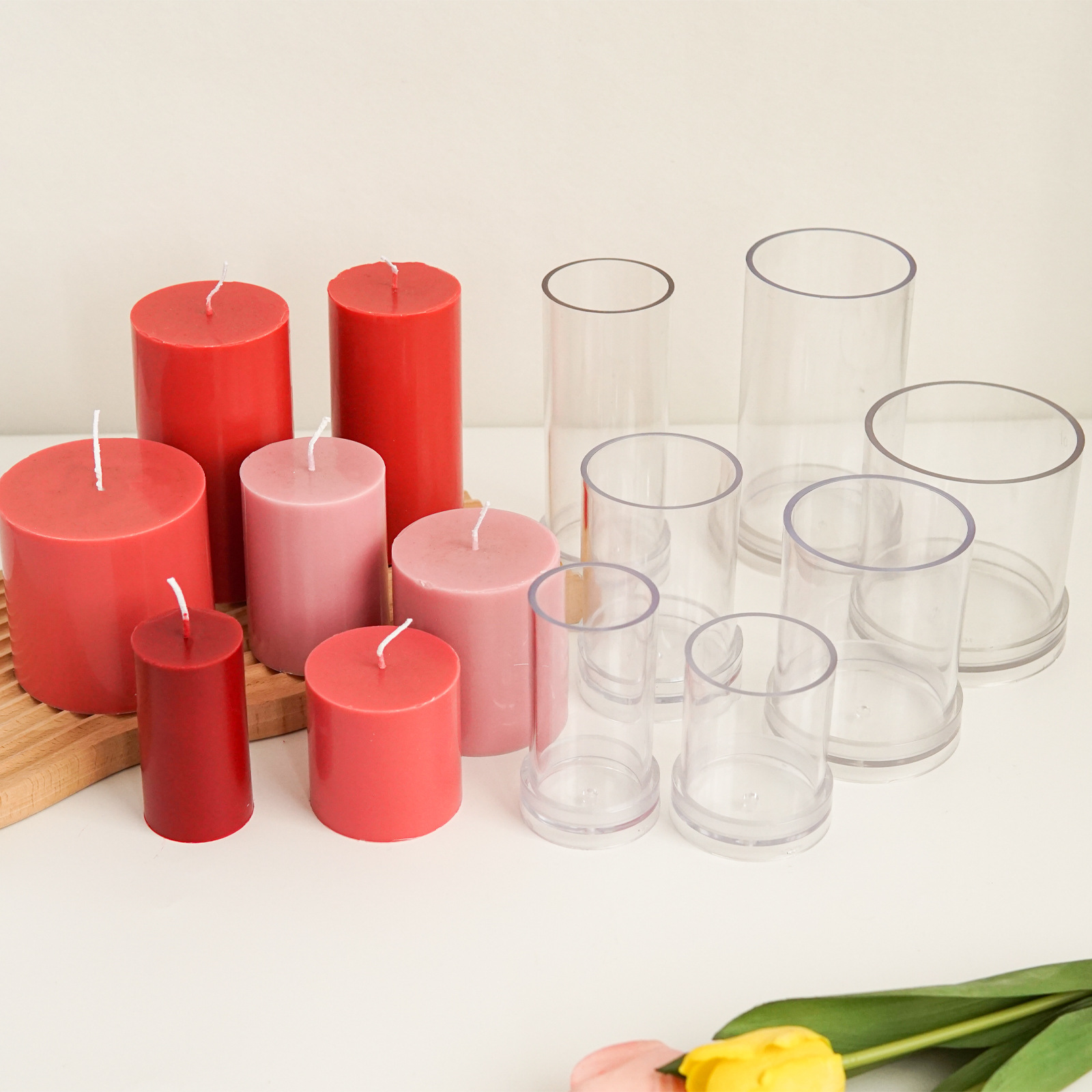 Candle Making Kit Diy - Diverse 3D Cilindrische Kaars Schimmel Kunststoffen
