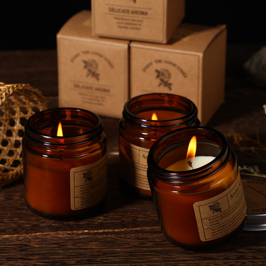 Candle Making Glass - 1pc bruin glazen beker aromatherapie kaars