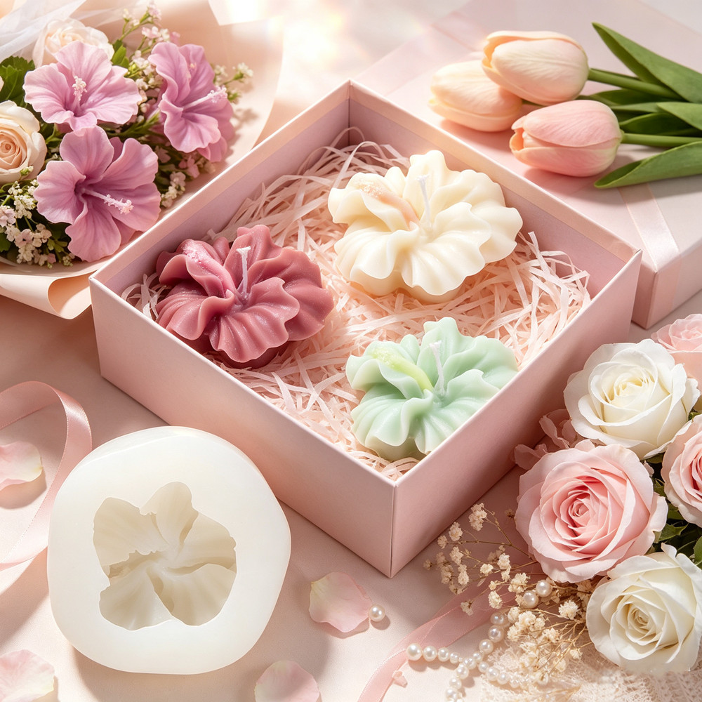 Candle Making Kit Wholesale - 2 stuks Hibiscus Bloem Kaarsvorm, Bloem