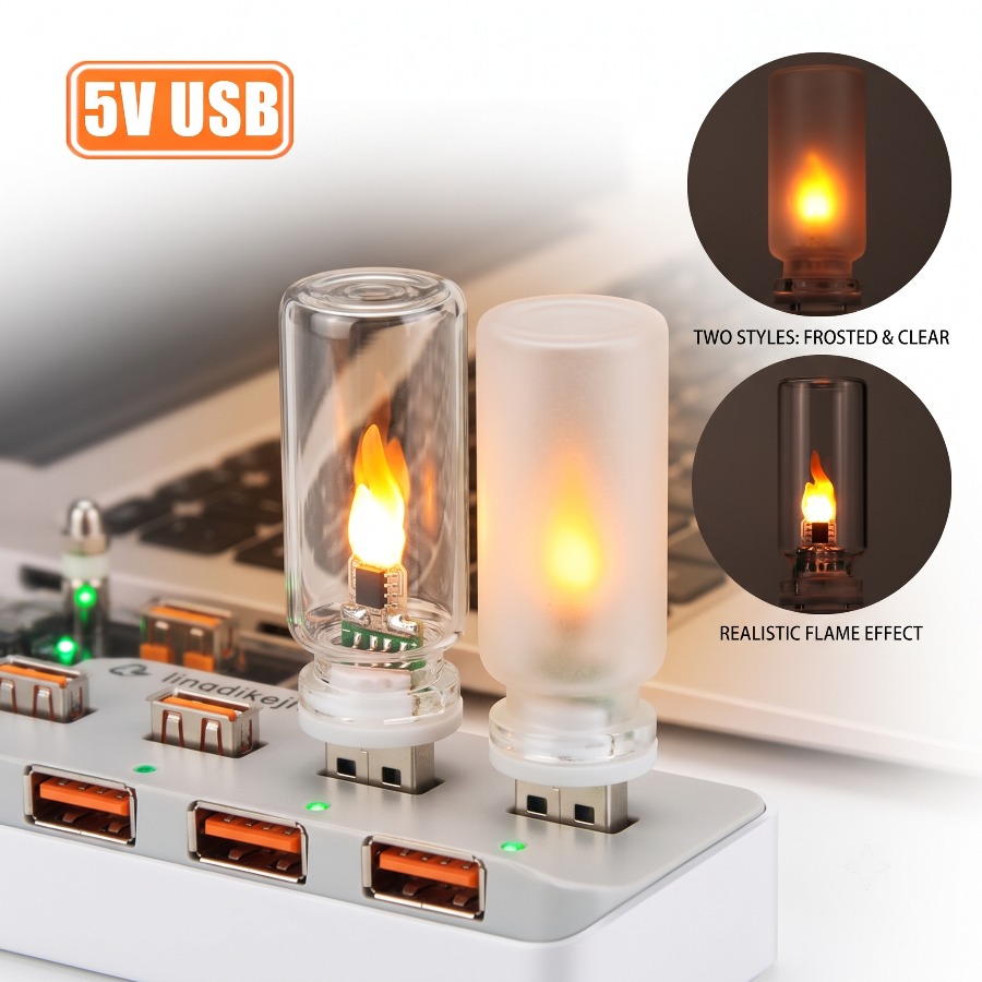 5V USB LED Vlamtype Nachtlampj - Candle Making Glass recensie en prijs