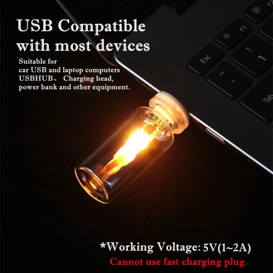 5V USB LED Vlamtype Nachtlampj - Candle Making Glass recensie en prijs