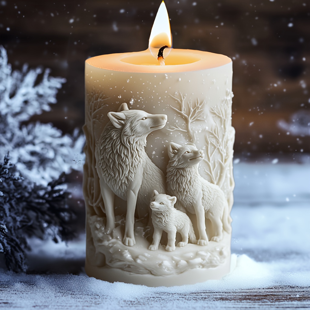 Kerst Wolf Clan Familie Kaars  - Candle Making Books For Beginners recensie en prijs