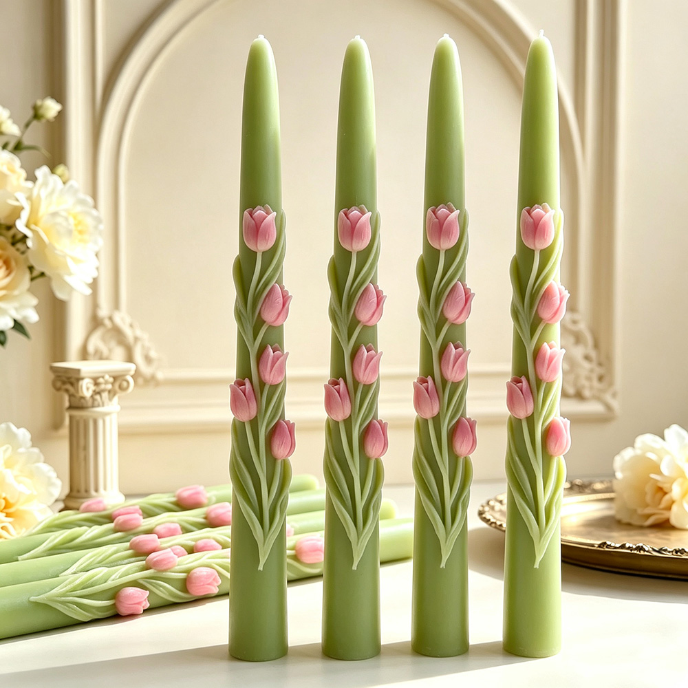 Lange stokvormige bloemkaars s - Soy Wax Pillar Blend recensie en prijs