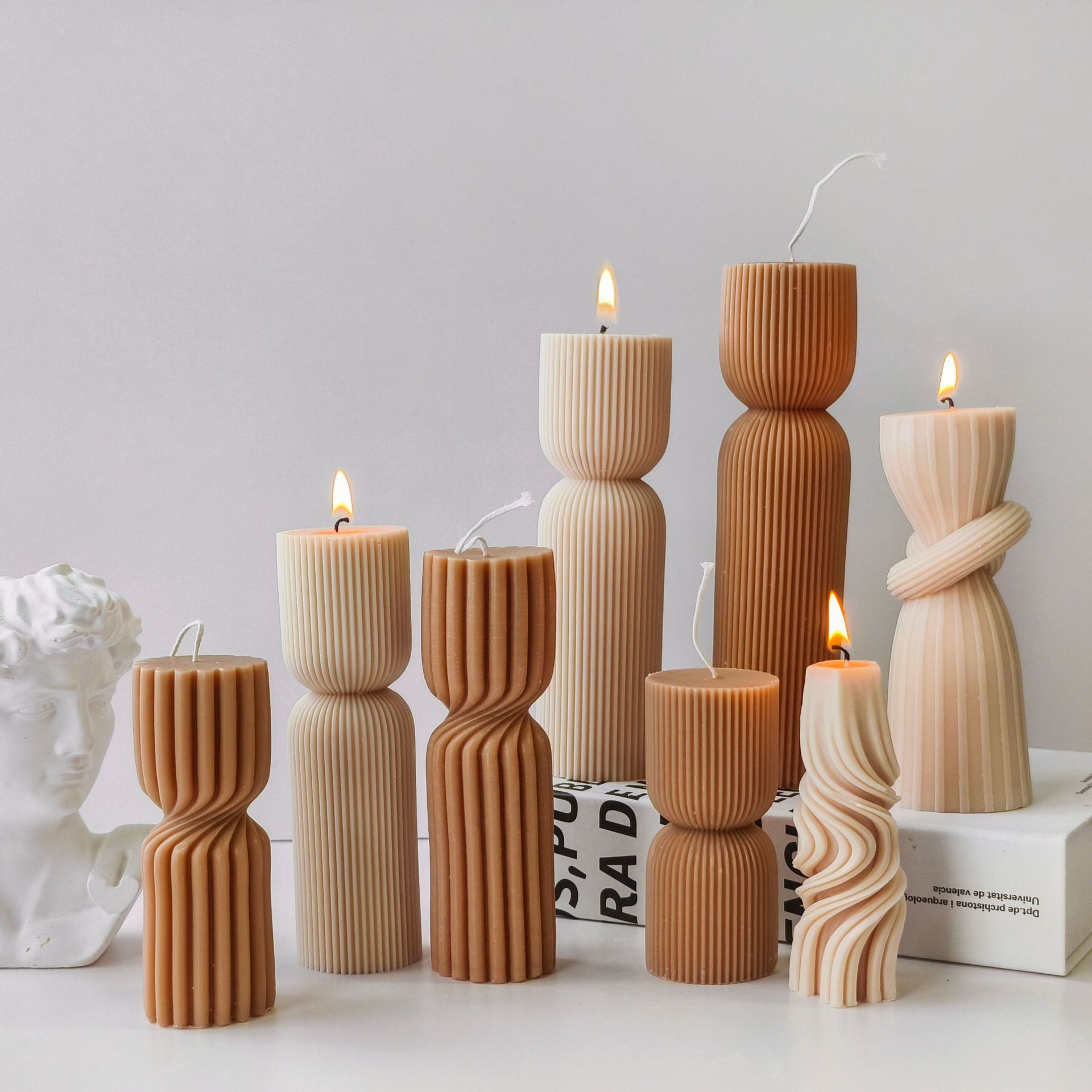 Gestreepte cilinder aroma kaar - Candle Making Books For Beginners recensie en prijs