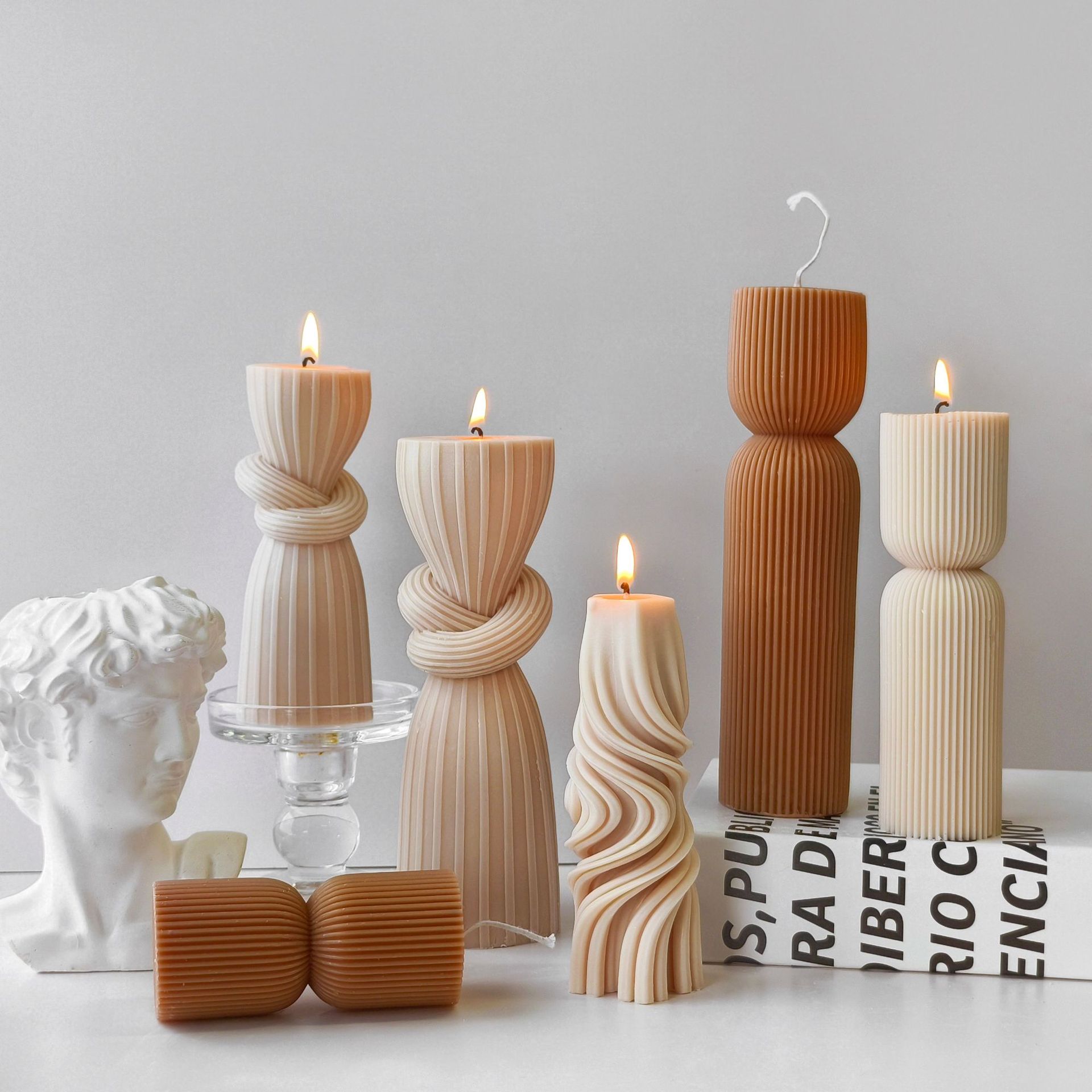 Gestreepte cilinder aroma kaar - Candle Making Books For Beginners recensie en prijs