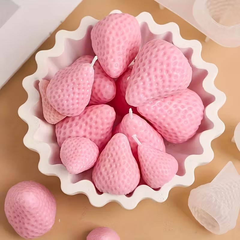 Aardbei siliconen kaarsvorm vo - Candle Making Diy recensie en prijs
