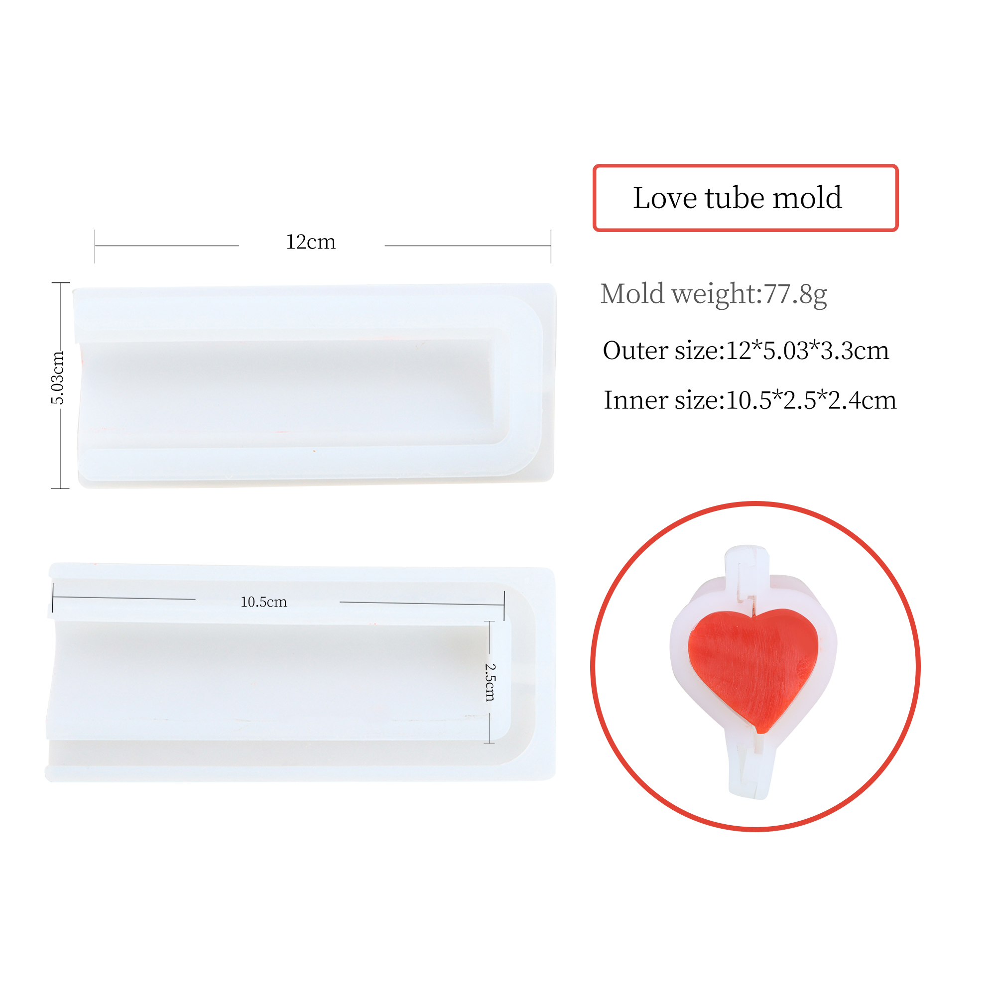 Mini 4,72 inch siliconen buis  - Candle Making Youtube recensie en prijs