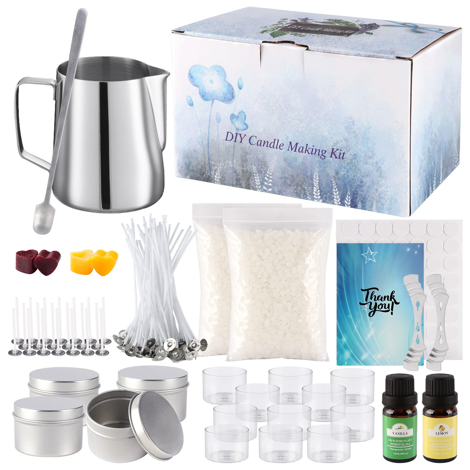 Eenvoudige doe-het-zelf-kaarse - Soy Wax Pillar Blend recensie en prijs