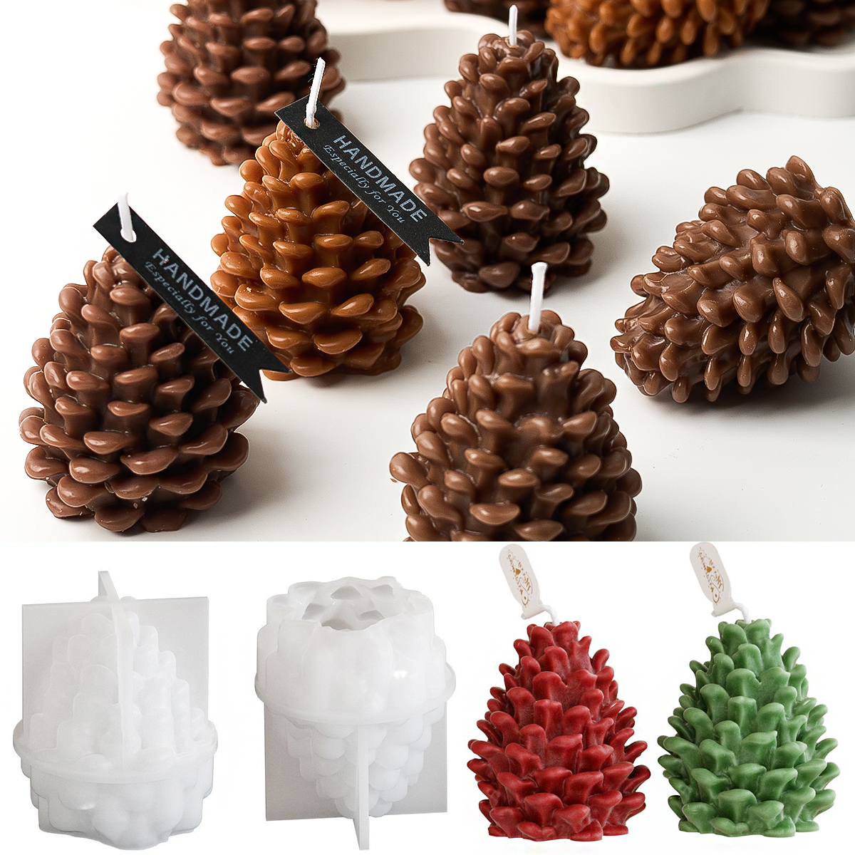 DIY 3D dennenappel siliconen k - Candle Making Books For Beginners recensie en prijs