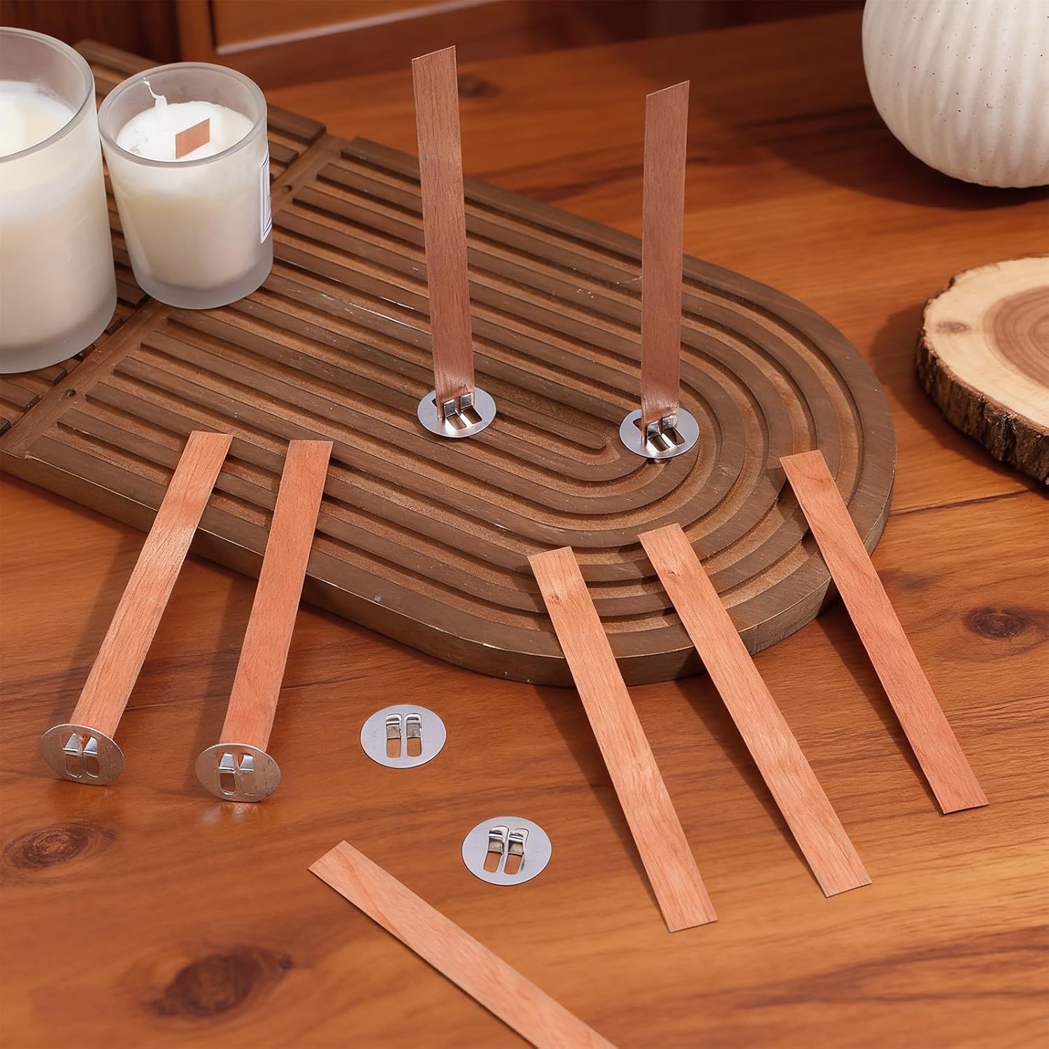 60 stuks houten lonten voor he - Soy Wax Pillar Blend recensie en prijs