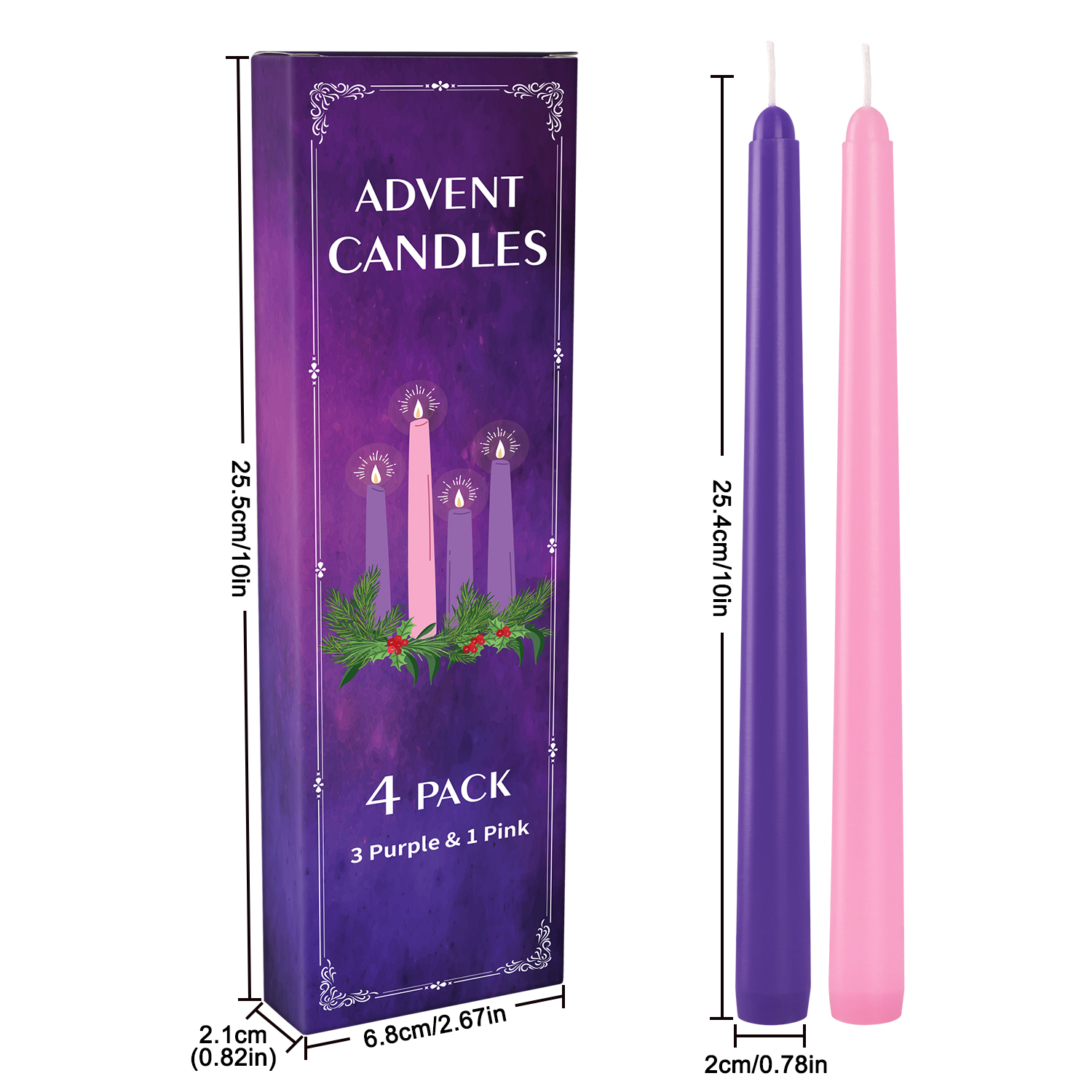 4 stuks 10 inch een drie paars - Candle Making Place recensie en prijs