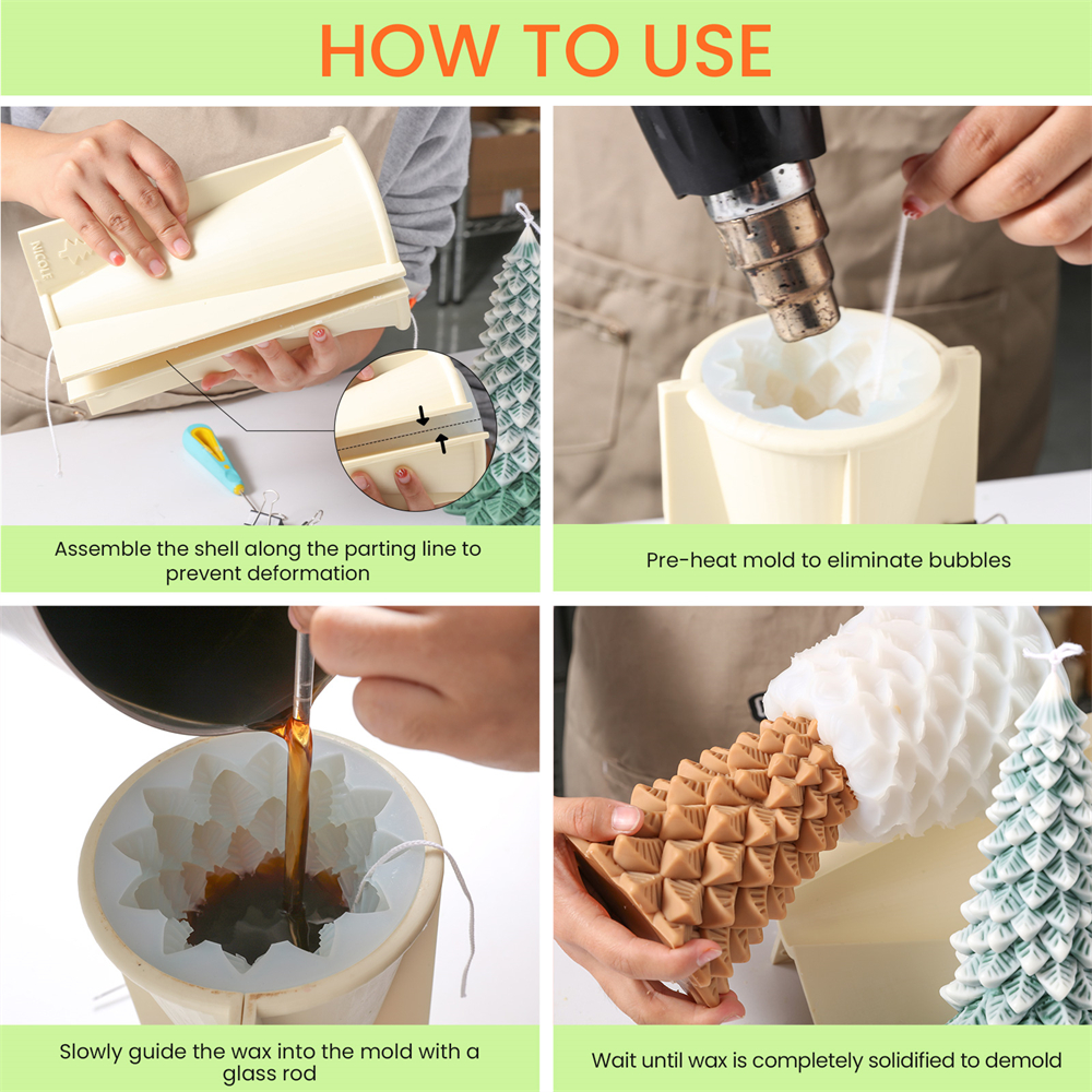Kerstboomkaars Siliconen Mal V - Candle Making Books For Beginners recensie en prijs