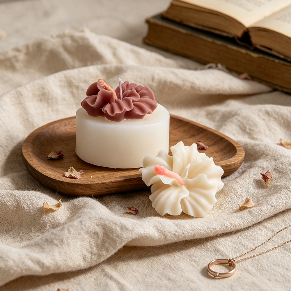 2 stuks Hibiscus Bloem Kaarsvo - Candle Making Kit Wholesale recensie en prijs